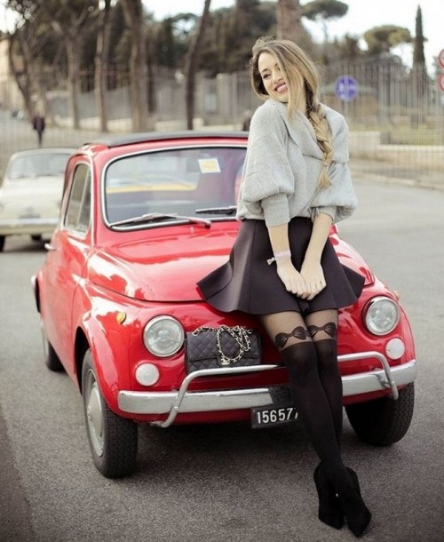 Classic Cars And Girls Woman Beautiful 8