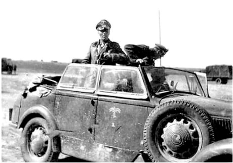 Mariscal Rommel en un Alfa Romeo 6C 2500 Coloniale