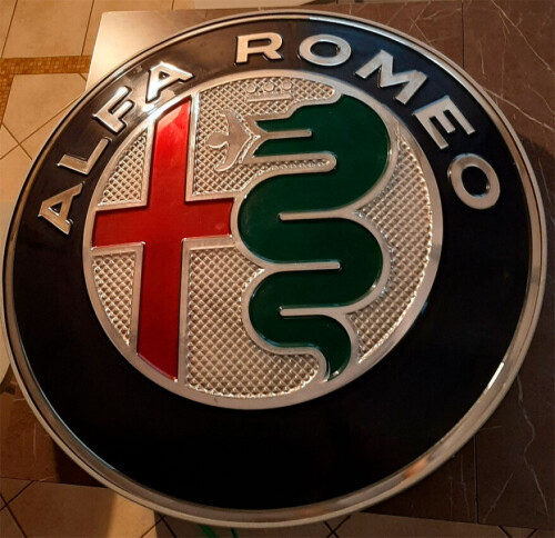 Cartel Alfa Romeo en Subasta